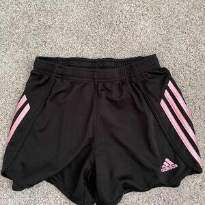 Adidas Black Shorts w/ Pink Stripes- Girls Size 14